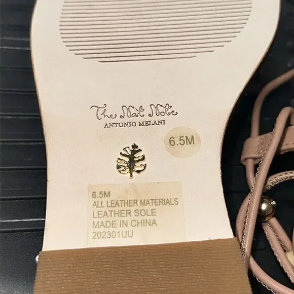 Antonio Melani
x The Nat Note Alhambra Leather Ankle Wrap Thong Sandals - Picture 5 of 5